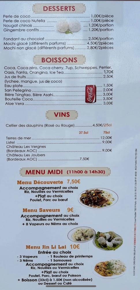 Traiteur Jin Li Lai - Menu Image 1